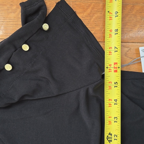 LIZ CLAIBORNE BRAND WOMEN'S BLACK SHORT SLEEVE TOP SIZE XS - Picture 14 of 16